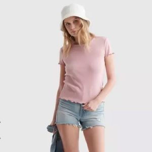 Lucky Brand Lettuce Trim Lucky Baby Tee